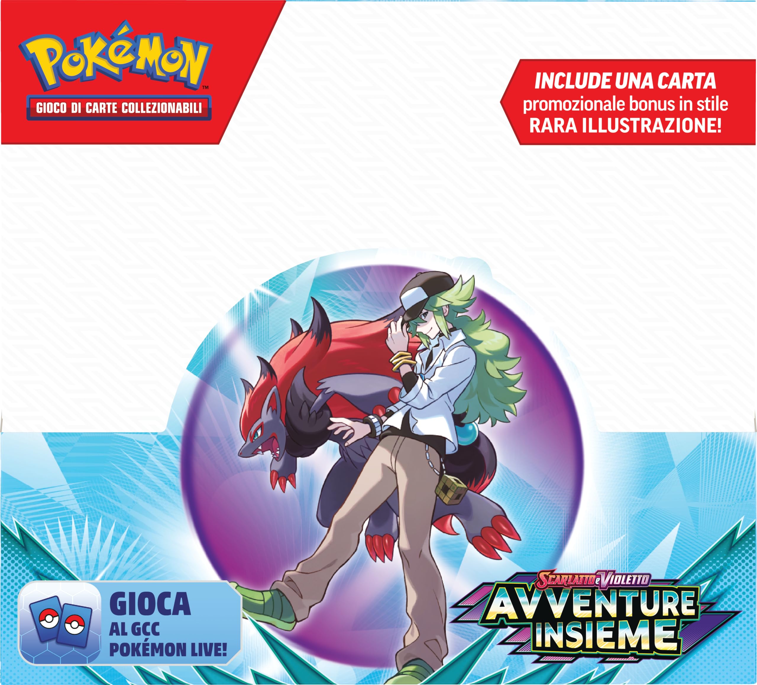 Pokémon GCC: Espositore di buste dell’espansione Scarlatto e Violetto - Avventure Insieme, contiene 36 buste di espansione, edizione in italiano.