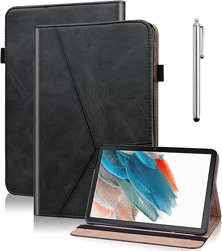 Funda para Xiaomi Pad 6 2023, diseño de rayas de color sólido en relieve Funda de cuero PU con soporte para bolígrafo Banda elástica para Xiaomi Pad