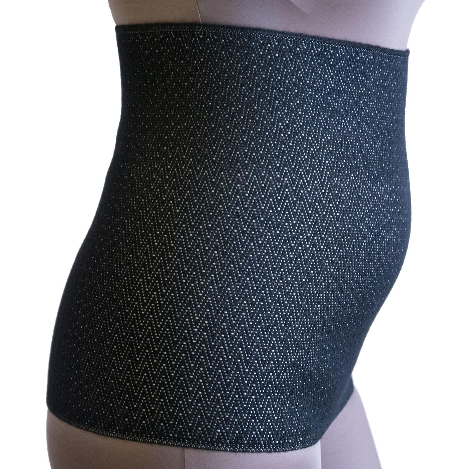 Ceinture lombaire chauffante Laine Abdominale Homme Femme Gaine ventre plat M - Noir
