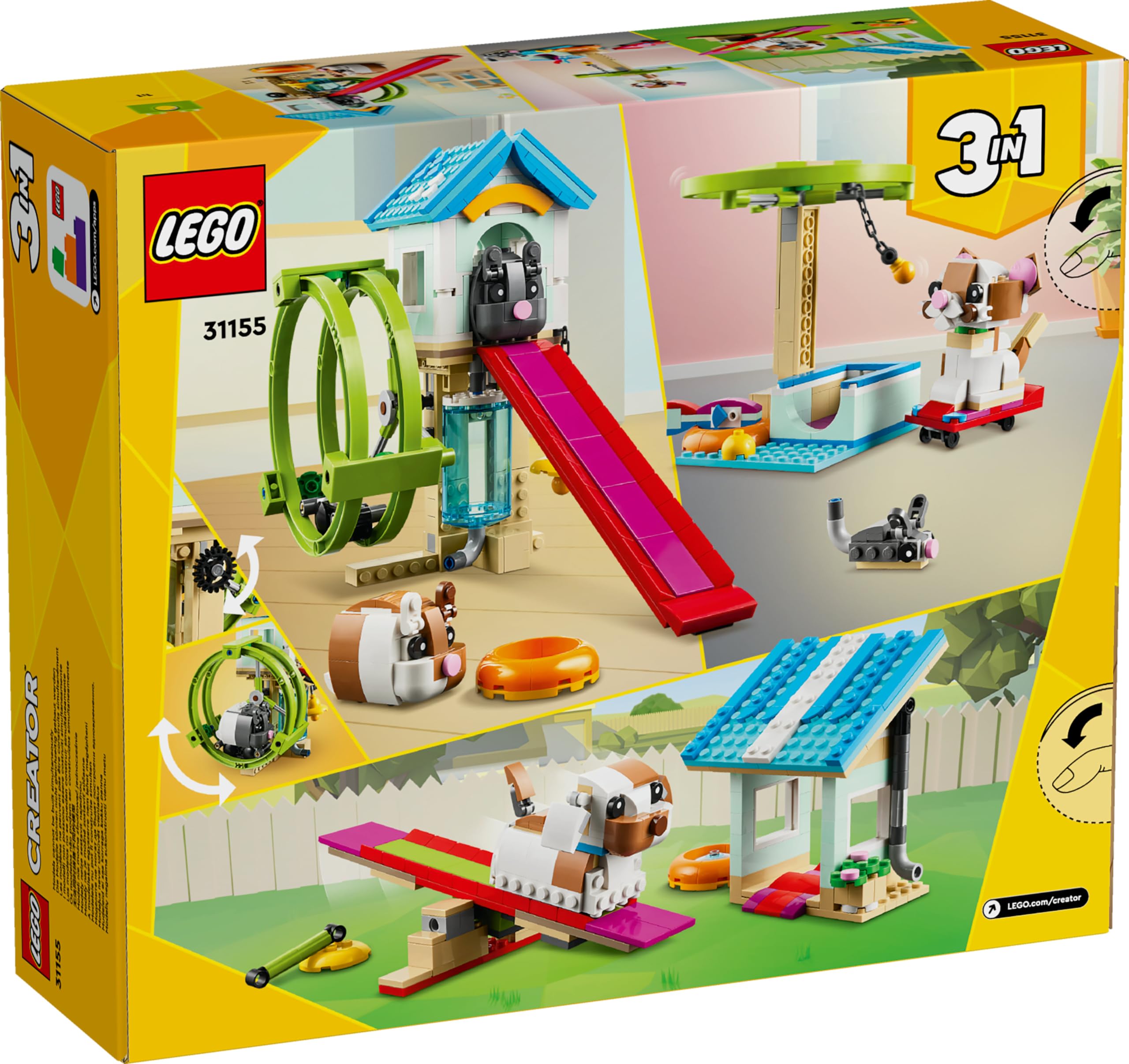LEGO Creator 3-in-1 31155 - Ruota per criceti