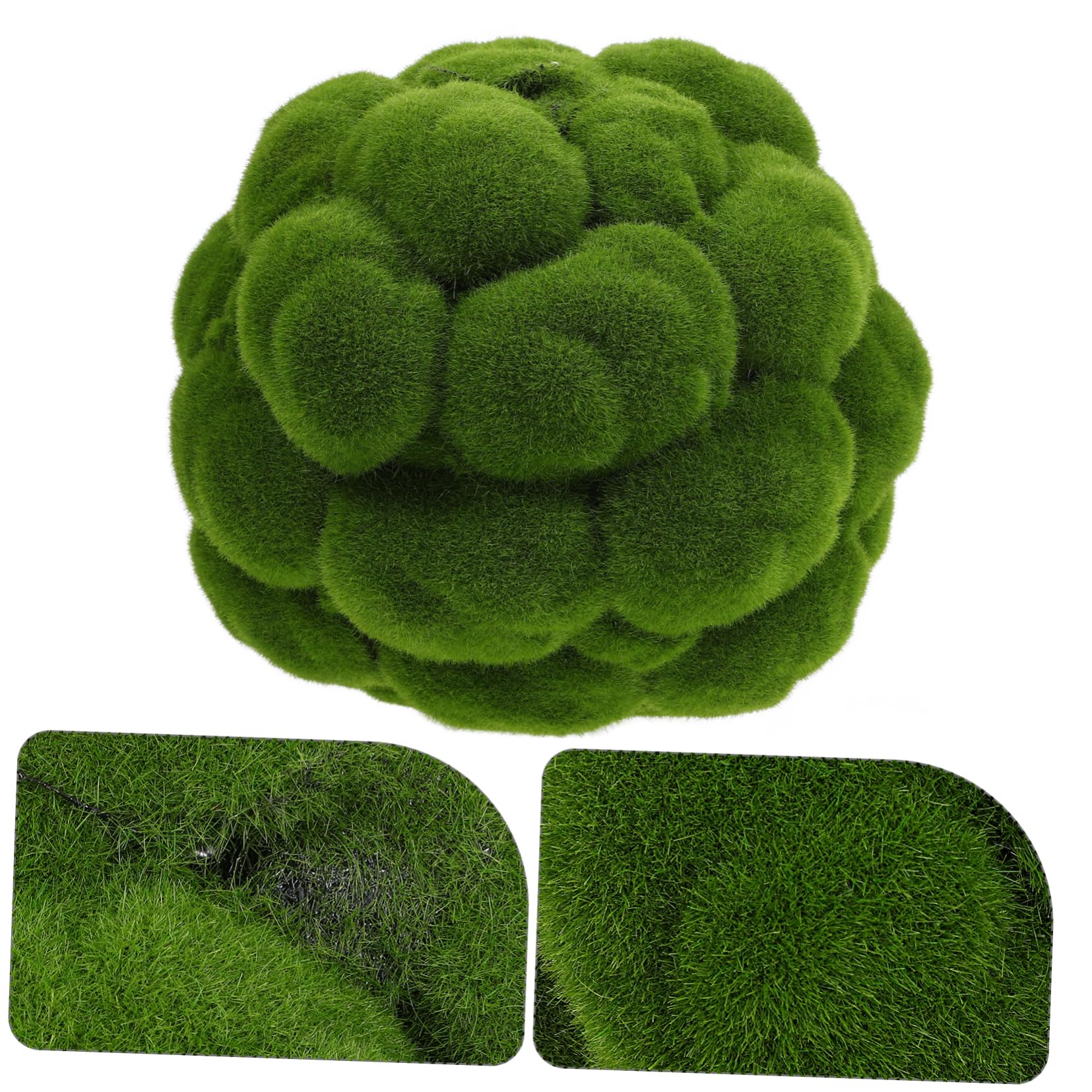 Amosfun Bola de Musgo Artificial Verde 1 PVC para Decoración