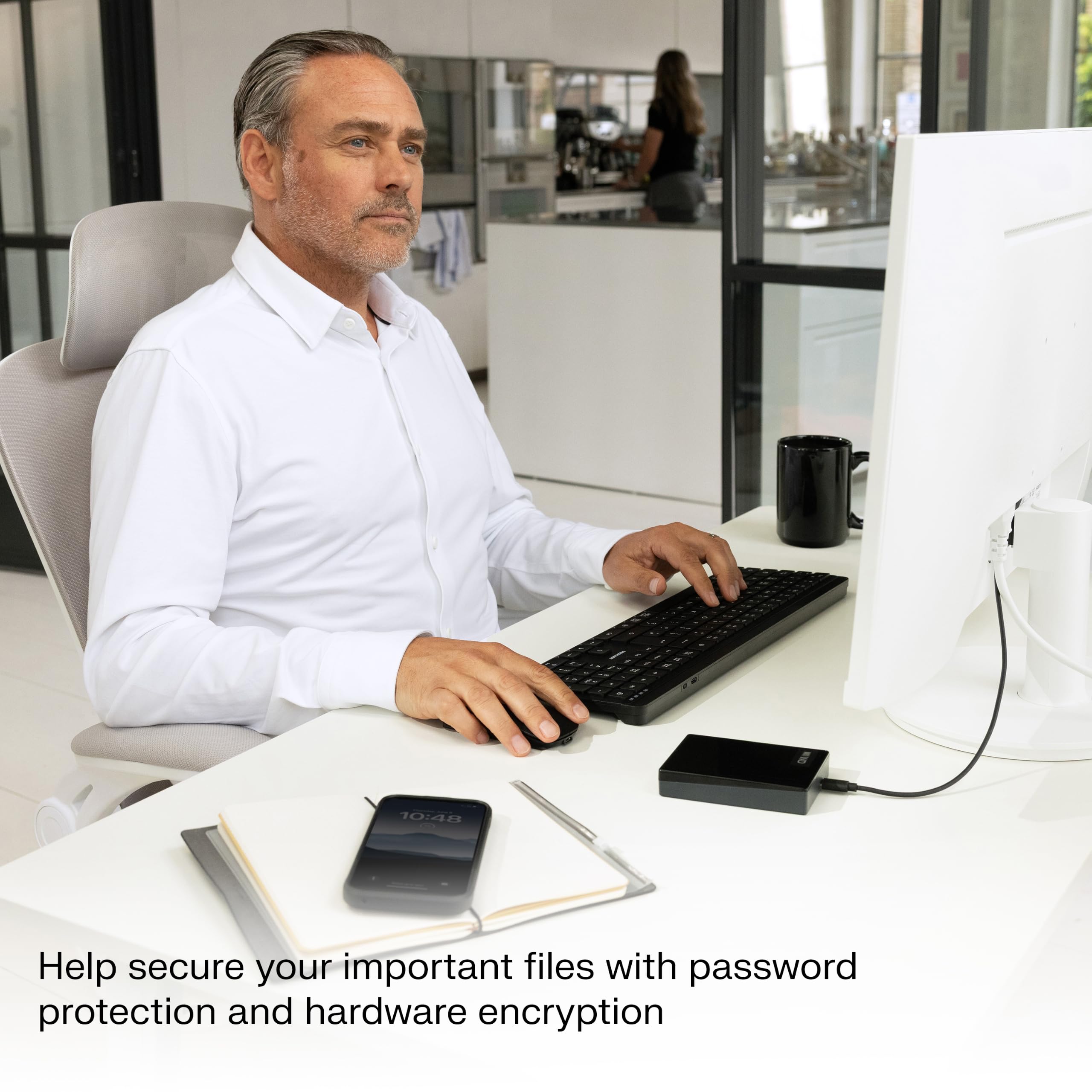 WD 4 TB My Passport Hard disk portatile con software di backup, Nero