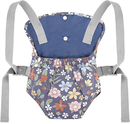 Miniatura 5 de GAGAKU Portabebés para muñecas Reborn Baby Doll Accesorios Portabebés delantero y trasero - Flores azules