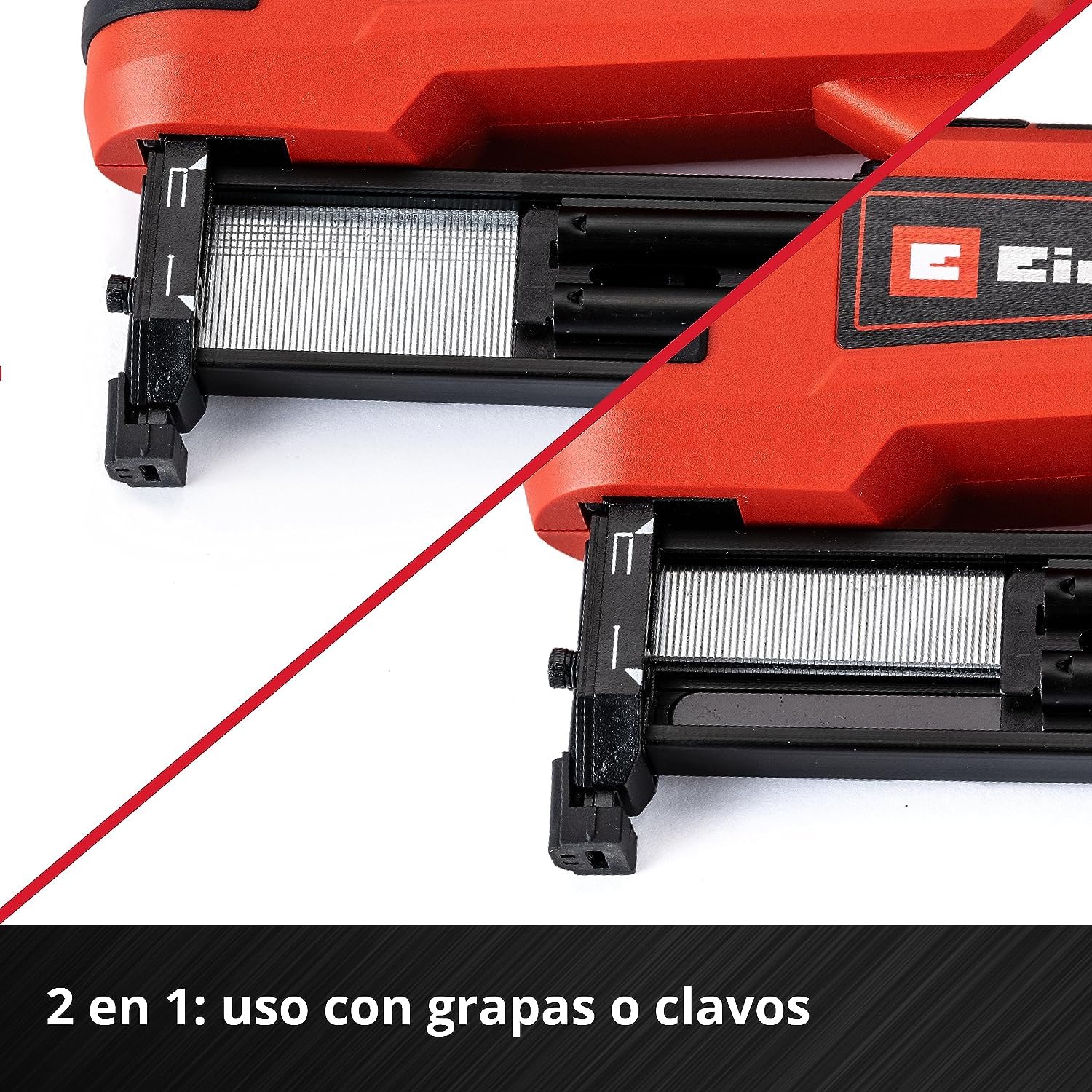 Einhell Clavadora con batería TE-CN 18 Li-Solo | PXC | 18 V | clavadora/grapadora | 20 disparos/min | clavo 32 mm | grapa 22 mm | 300 grapas + 300 clavos | sin batería