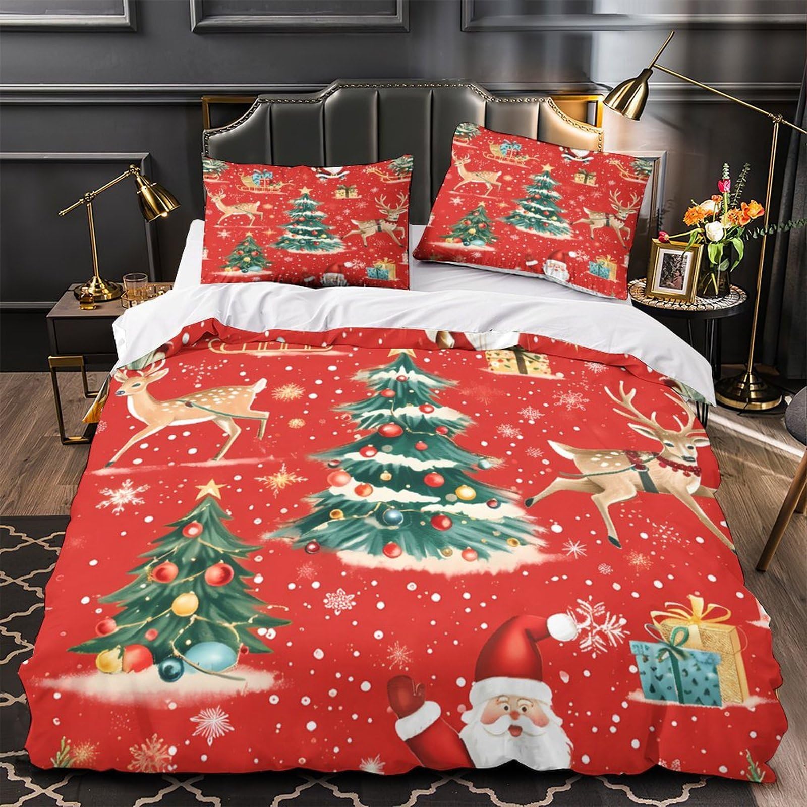 Housse de couette hypoallergique 260x220cm anti-acarien et douce
