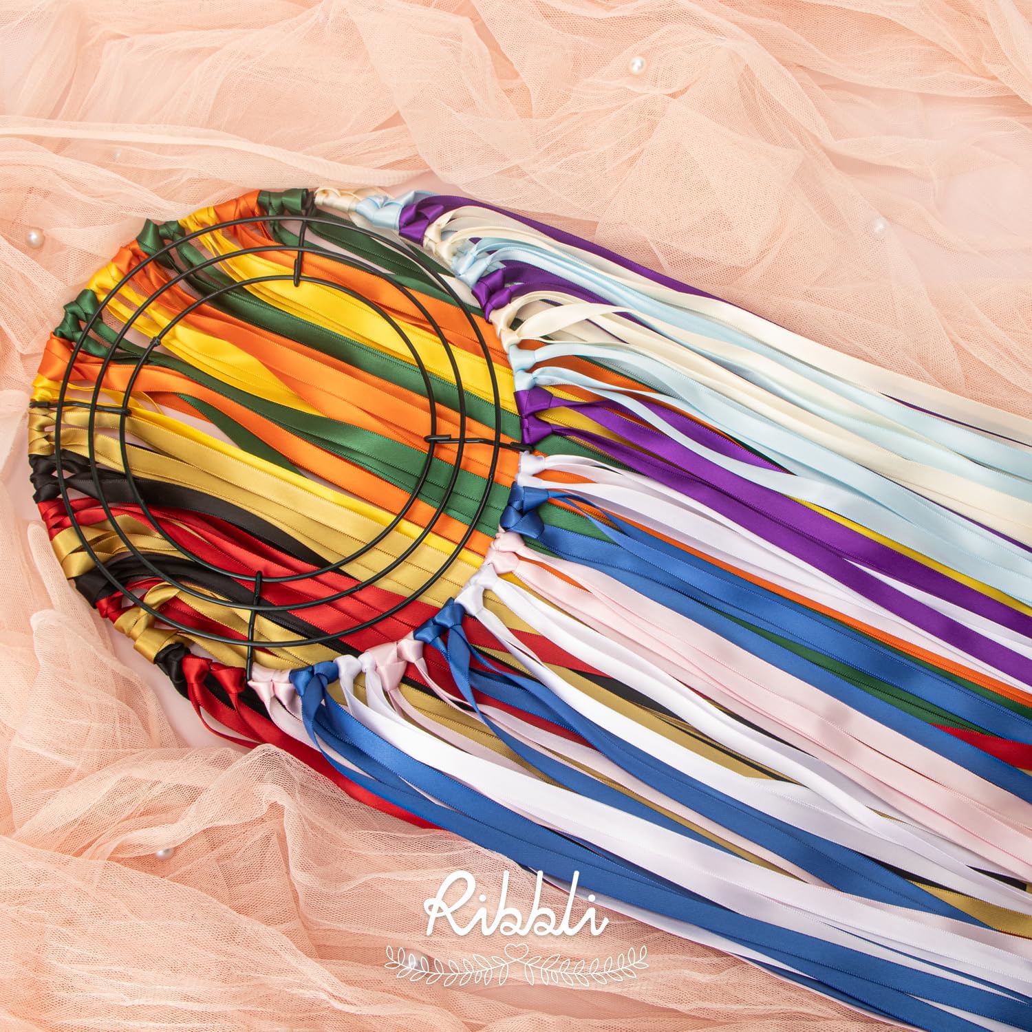 Ribbli Light Blue Satin Ribbon Double Faced Satin 3/8 Inch x Continuous 50 Yards-Light Blue Ribbon for Gift Wrapping Crafts Wedding Decoration Bows Bouquet Floral Arrangement image 5