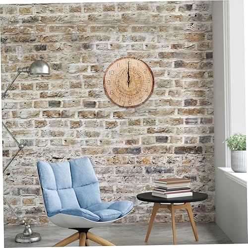 Miniatura 2 de IMIKEYA 5pcs Annual Ring Wall Clock Wood Grain Clock Mute Wall Clock Home Clock Decoration Hanging Clock Adorn Wooden Clock Wood Grain Clock Bedroom