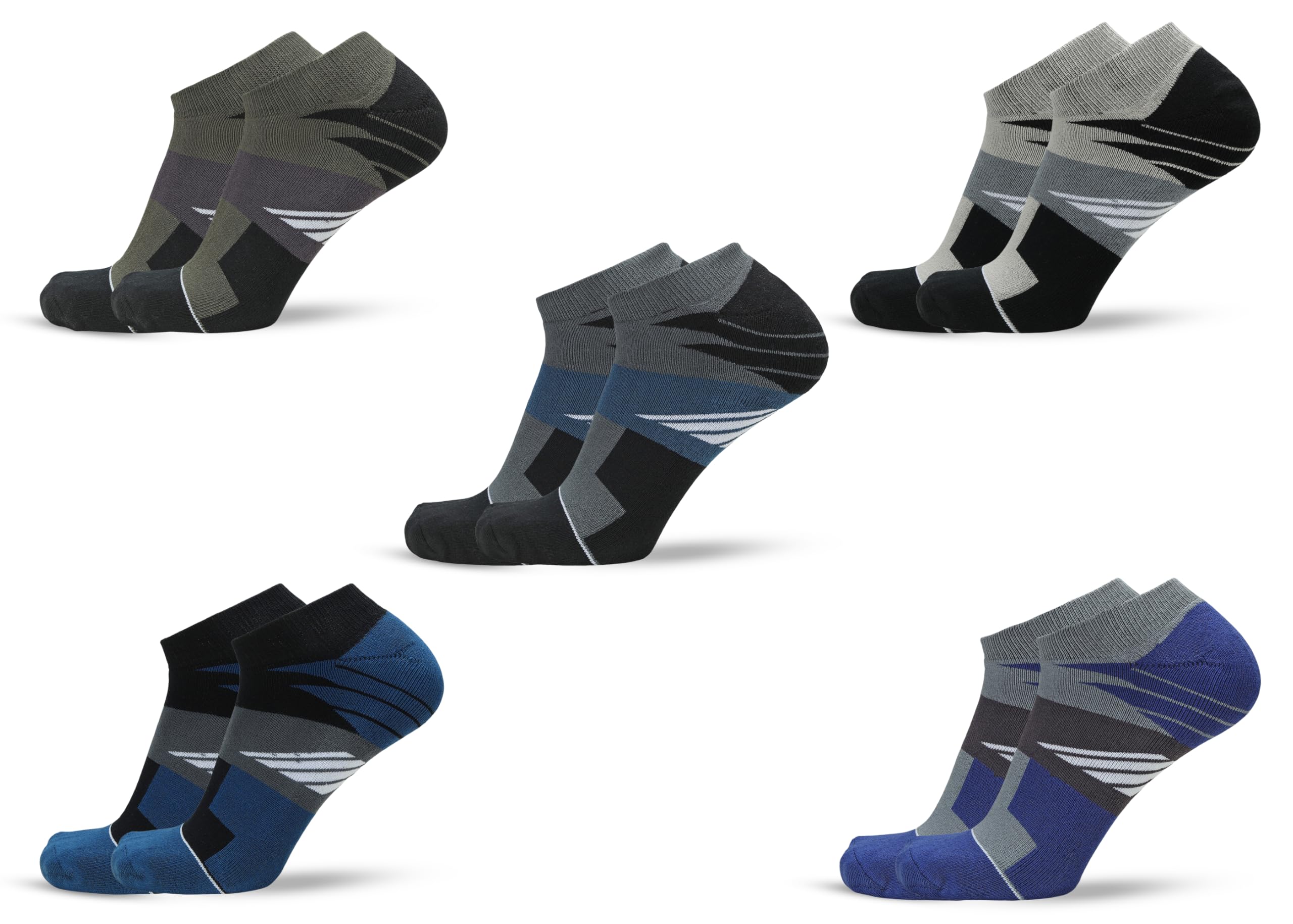 Cotton Socks for Men Sneaker Length, Pack of 5 Pair Socks (Multicolor)-image-23