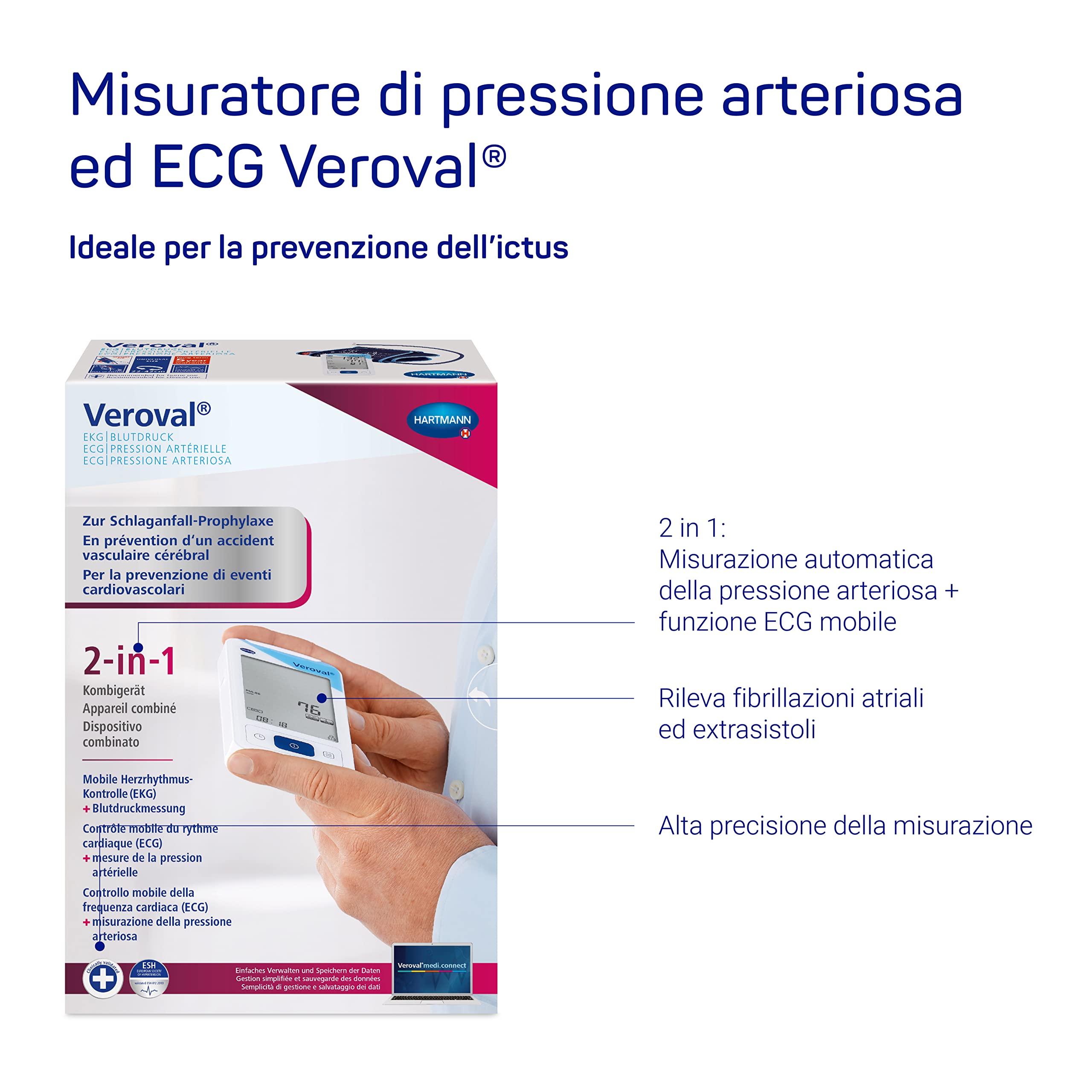 Image secondaire de Veroval Appareil Combiné ECG et Tensiomètre Automatique
