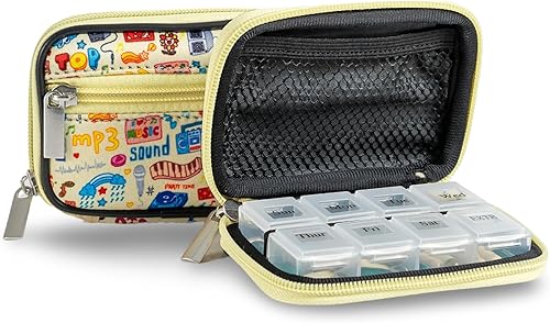 Miniatura 16 de Made Easy Kit Estuche para Píldoras - Organizador Semanal de Medicamentos con Caja Removible de Siete Días para Vitaminas y Suplementos - Neopreno