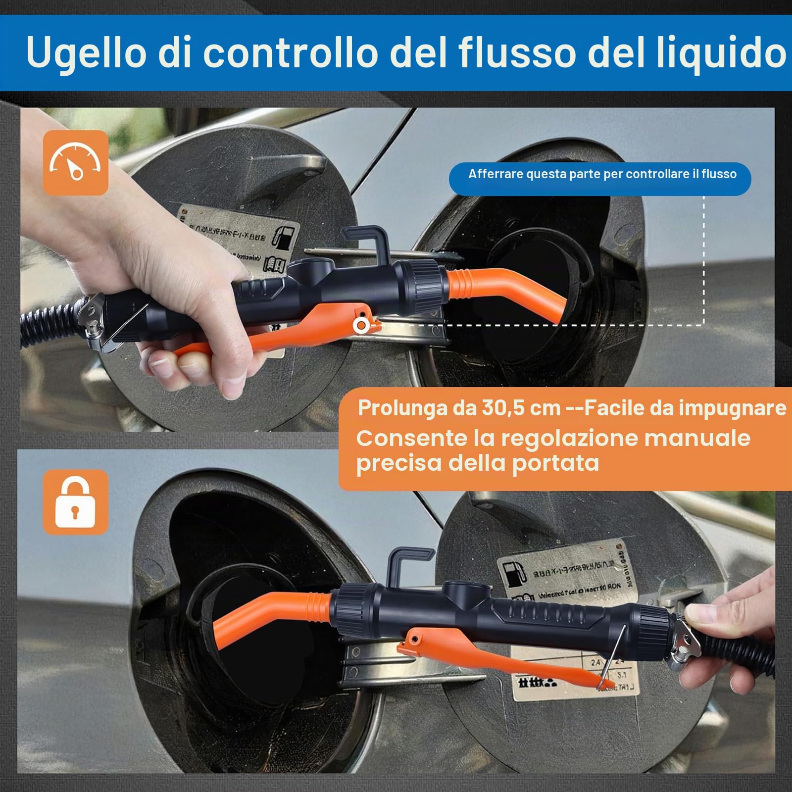 Pompa di Trasferimento Carburante Elettrica, SINZONEu® Pompa a Sifone Portatile 2.4GPM a Batteria, per Benzina, Diesel, Olio, Acqua, per Auto, Barche, Camper, Tosaerba