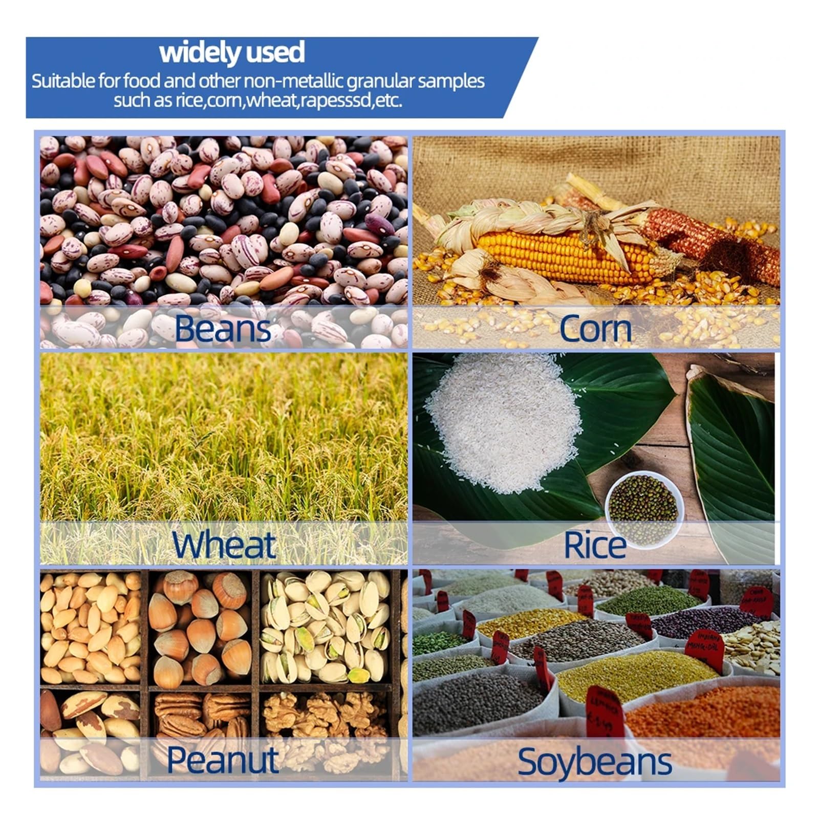 Medidor de Humedad de Grano, higrómetro, medidor de Humedad Digital for maíz, Trigo, arroz, Frijoles, harina de Trigo, forraje y Semillas de Colza Medición precisa y exacta