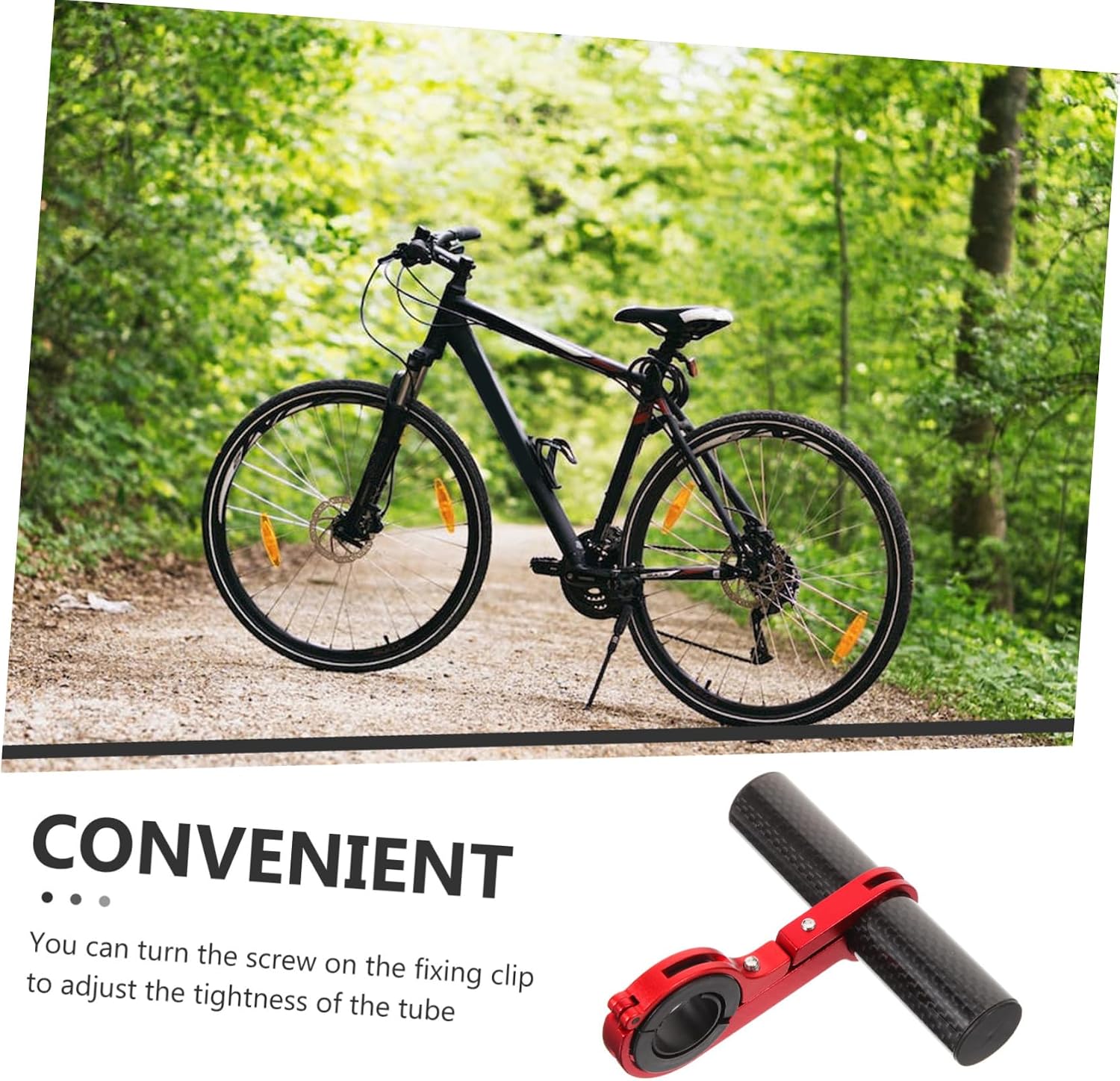 Toyvian Metal Bike Handlebar Extender Bracket for Front Light Mounting Bike Light Holder Extra Storage Space for