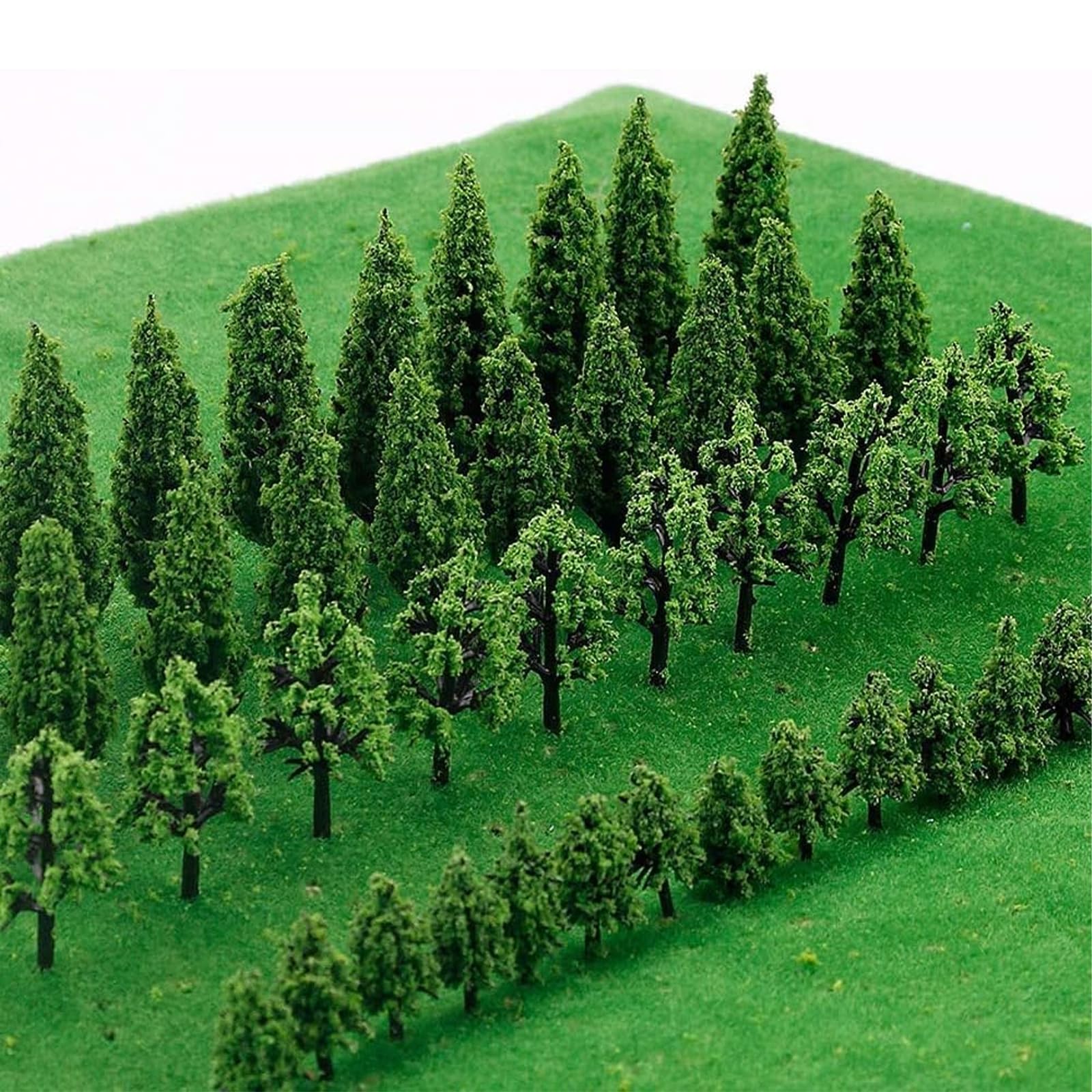 HSMHLYYB 50pcs Miniature Trees, Railway Trees, Diorama, Trees, Architecture, Trees, Model Making, Landscaping, Mixed Forest for DIY