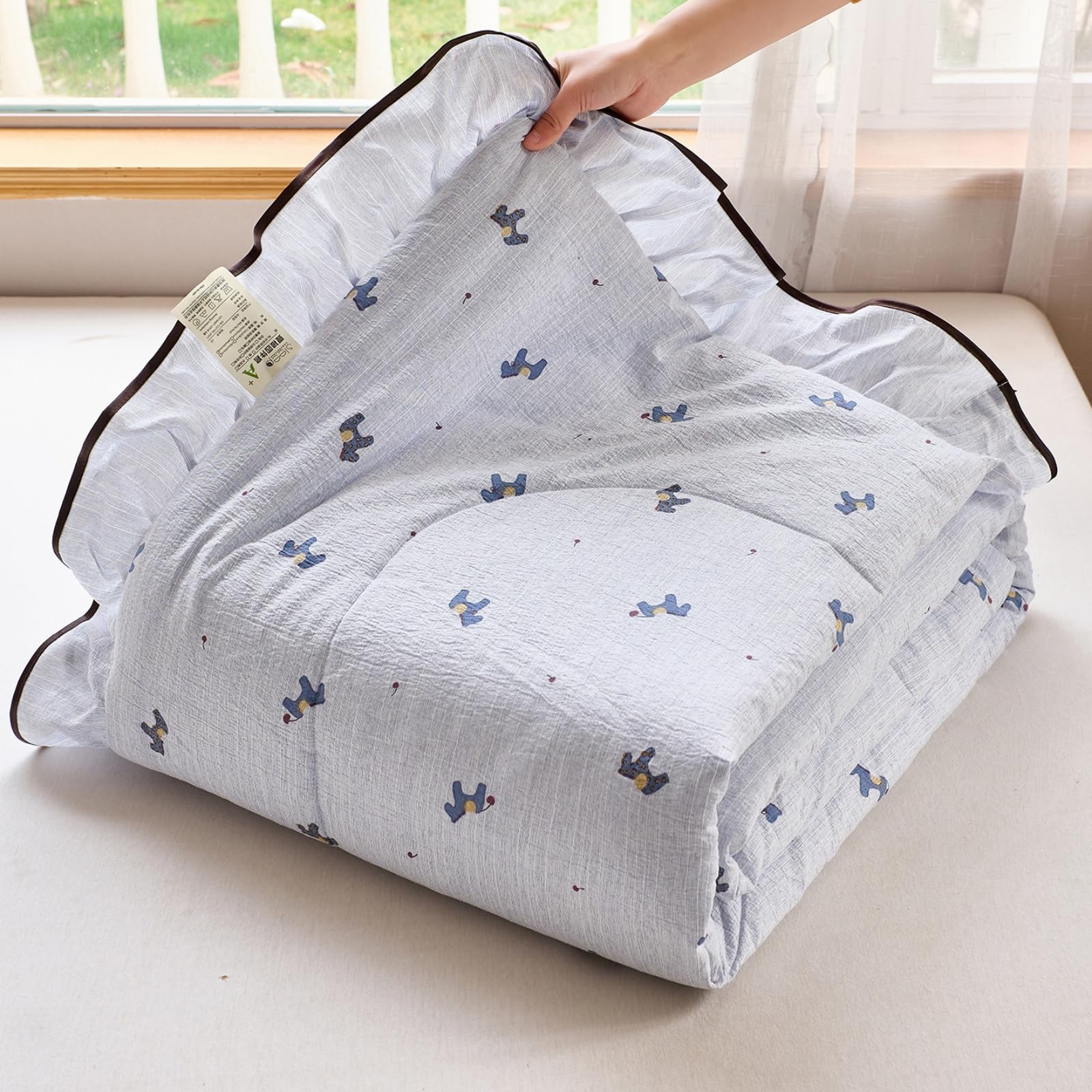 Odot Edredón Sin Funda 2.5 TOG Single A King (Caballo,180x220cm) | Relleno Nórdico Verano Edredón Ligero y Transpirable Lavable a Máquina y Secado Rápido para las Noches Cálidas de Verano