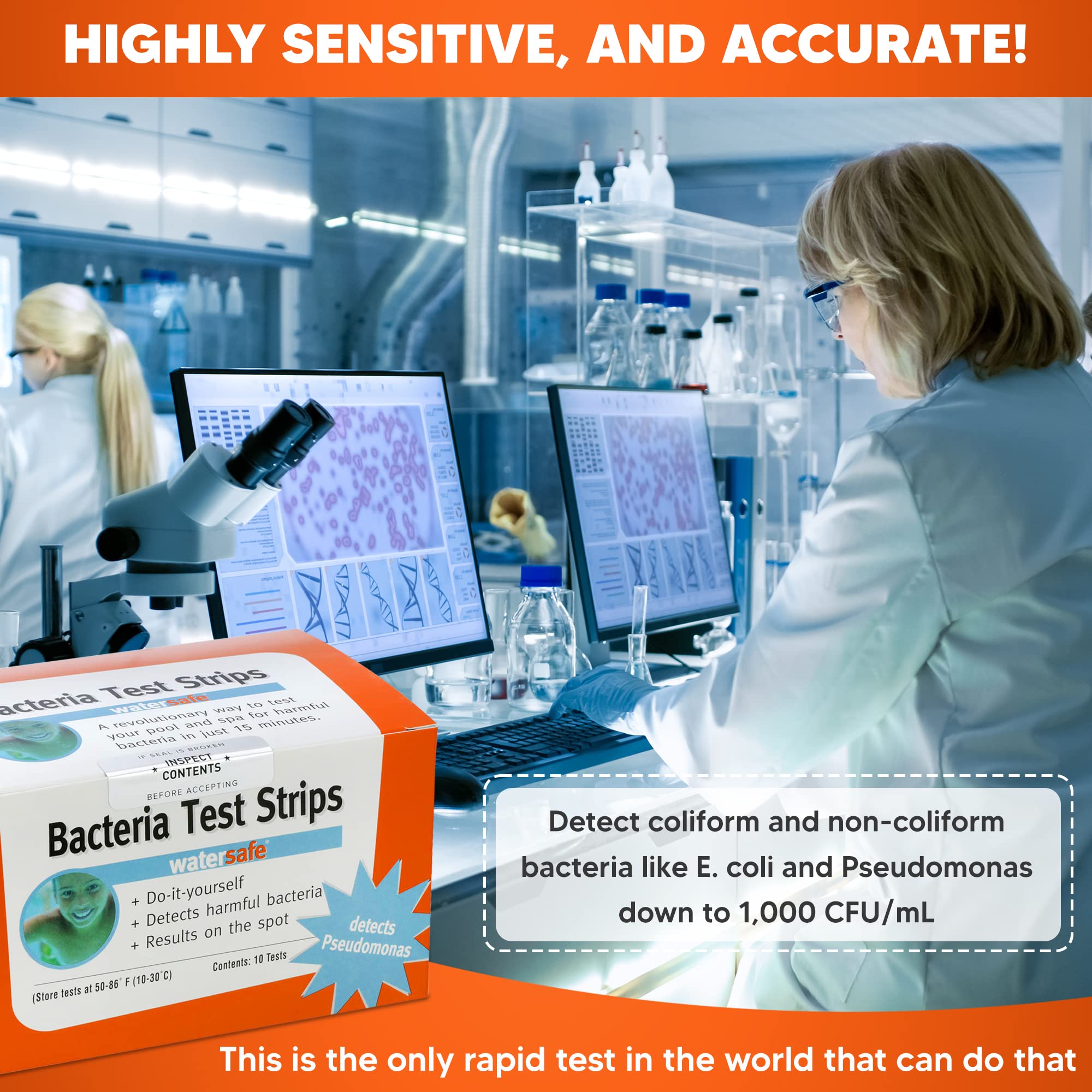 Buy The Original Watersafe Rapid Bacteria 10 Test Kit 1,000 CFU/mL