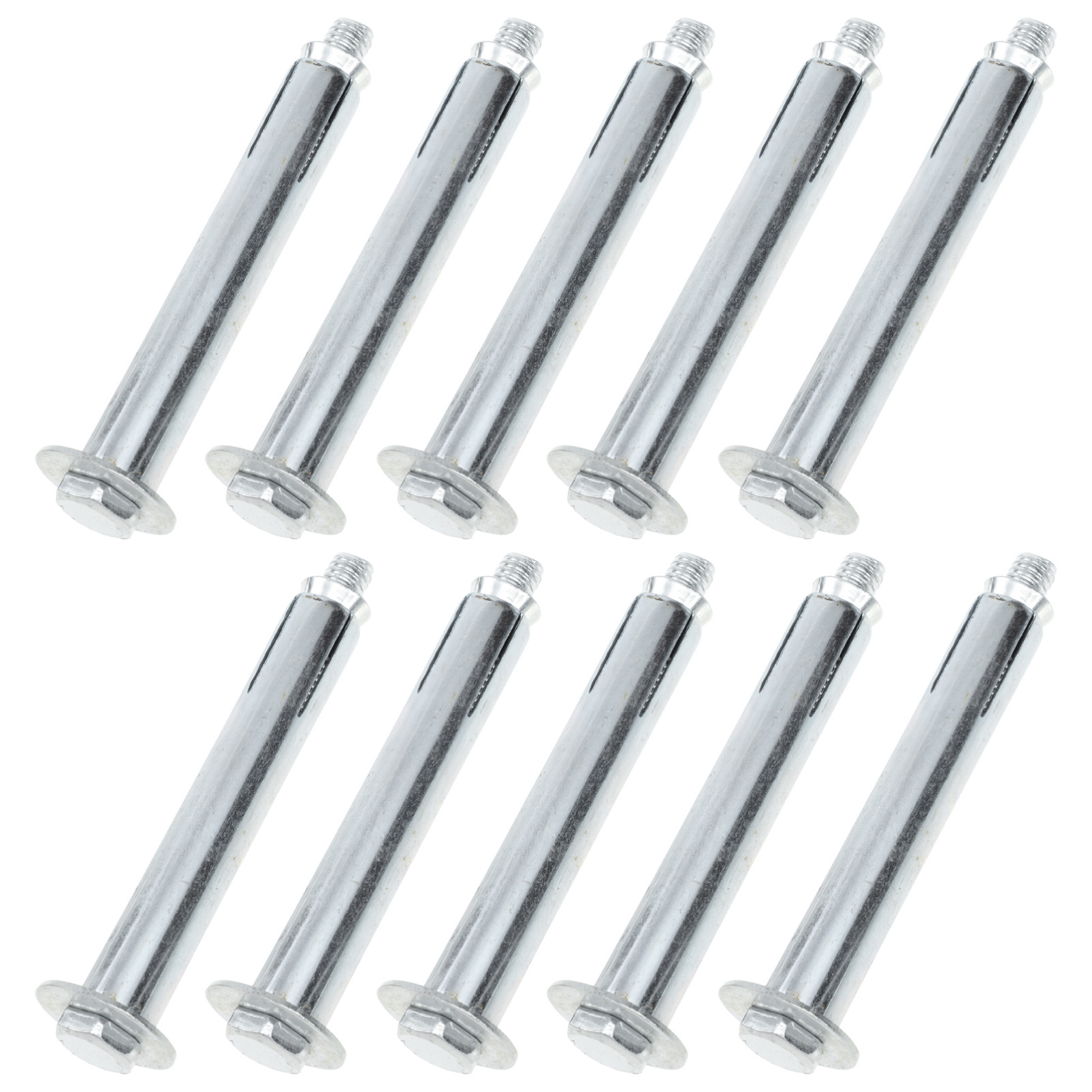 Image of VILLCASE 10Pcs Speed Bump Expansion Screws 3.15X0.79In Stainless Steel Expansion Bolts Concrete Anchor Fasteners for Driveway Asphalt Speed Bumps Installation