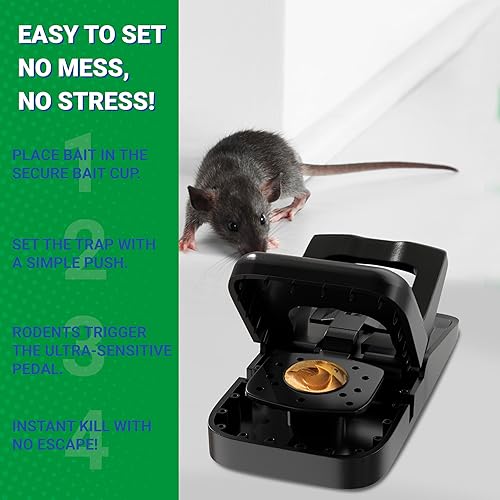 Miniatura 3 de Trampas para ratones en interiores para el hogar, paquete de 6 trampas reutilizables para ratas, trampa a presión sin contacto, atrapa ratones