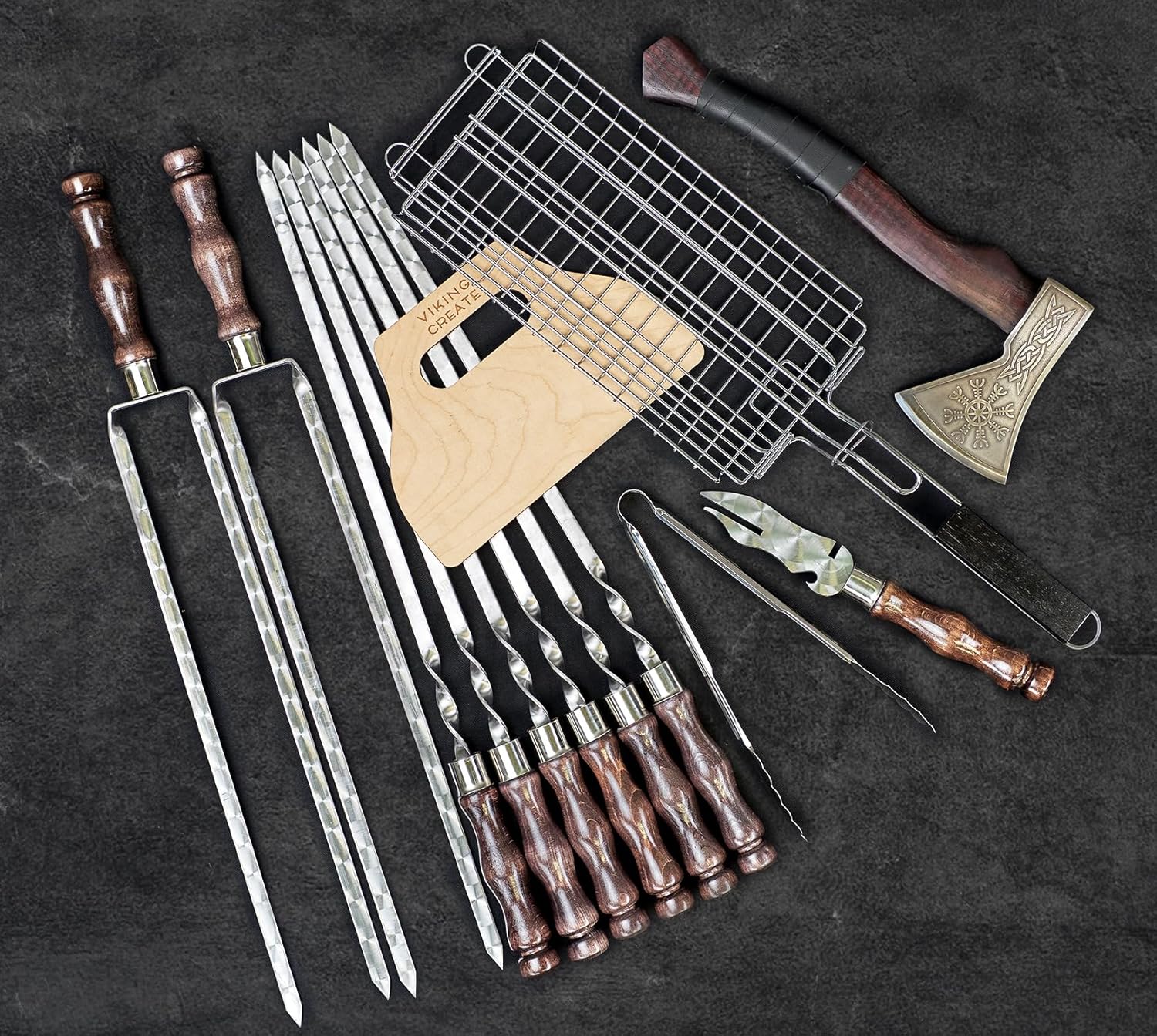 Barbeque Grill Accessories for Outdoor Cooking - Utensils Set - Premium Barbecue Tool Sets - Outdoor Grilling Accessories BBQ Supplies - Grill Set with Case Thor