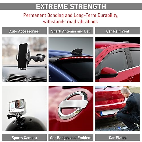 Miniatura 6 de CANOPUS Cinta de doble cara, 5952 cinta de montaje resistente, unión fuerte y tira de sellado resistente a la intemperie para montaje automotriz,