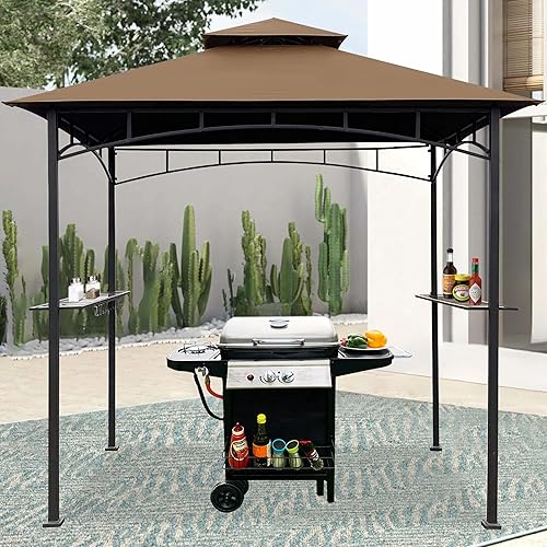 Miniatura 7 de EasyLee - Toldo de repuesto para kiosco, cubierta superior de 5 x 8 pies, cubierta superior para barbacoa de doble nivel, se adapta a los modelos de