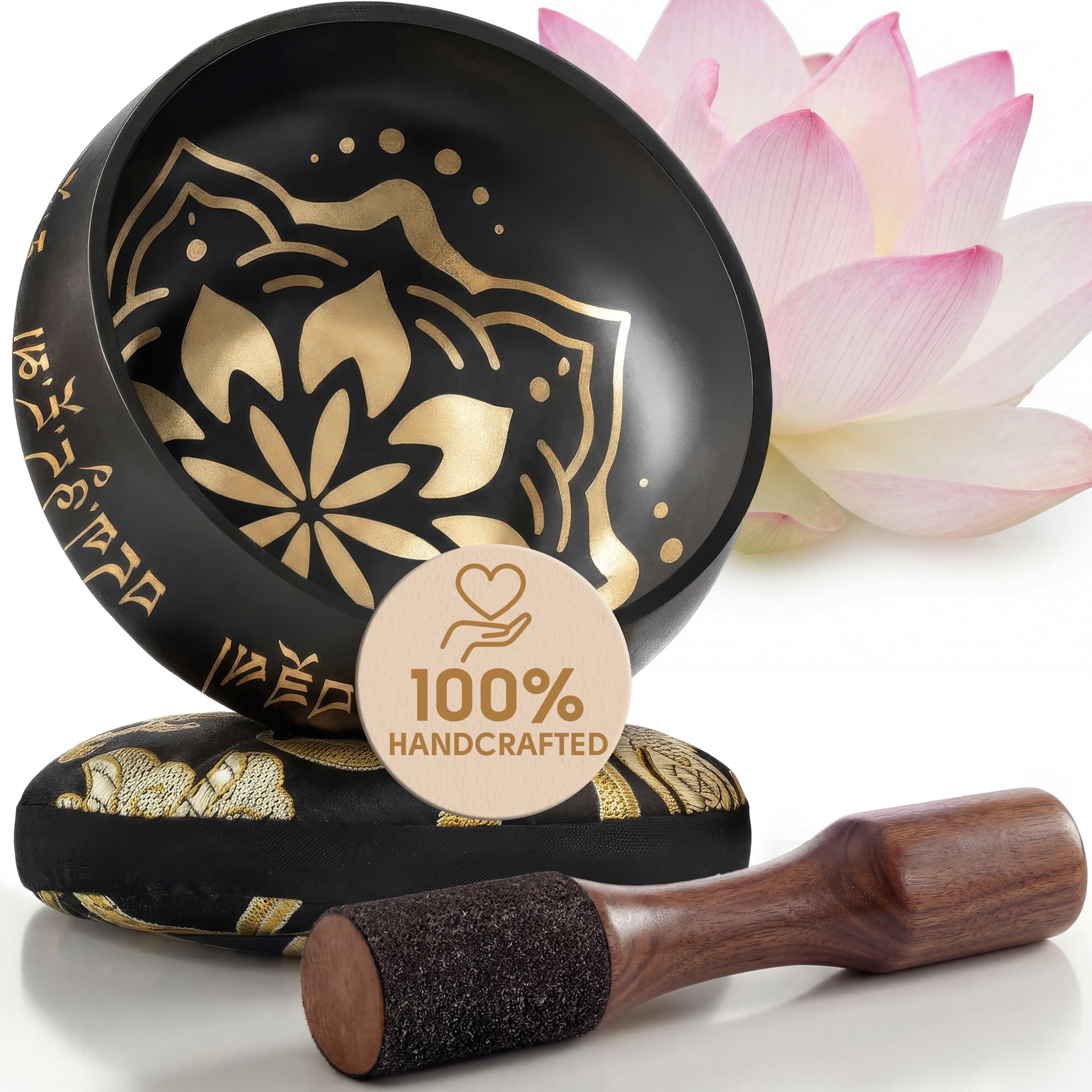 Silent Mind Tibetan Singing Bowl Set – Easy to Play &amp; Beginner Friendly Meditation Bowl with Cushion &amp; Mallet | Stress Relief &amp; Mindfulness | Gift-Ready