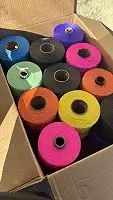 Linha de Pipa Colorida, Carretel Grande, Multicolorido, Kit com 10 Cores