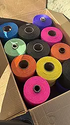 Linha de Pipa Colorida, Carretel Grande, Multicolorido, Kit com 10 Cores