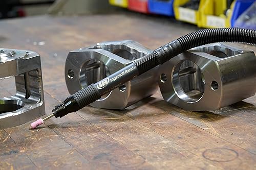 Vista 7 de Ingersoll Rand 320PGK - Kit de molinillo de lápiz de aire, pinza de 1/8 pulgadas, rebaba, 60,000 RPM, en línea, escape trasero, incluye 5 puntos