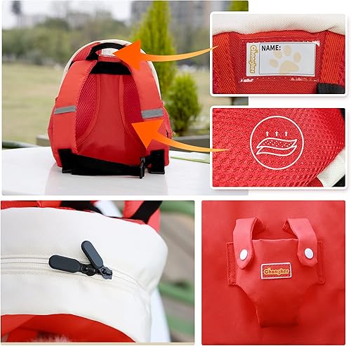 Miniatura 4 de Chongker Mini mochila realista de animales de peluche para niños y niñas de 3, 4, 5, 6 años, regalo de compañero de gato de peluche para niños