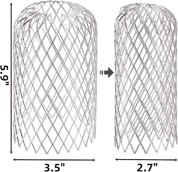 Noamus 12 Pack Downsport Gutter Guards, 3.5 Inch Adjustable Aluminium Filter Strainer, Expandable Leaf Filter Mesh Protector for Preventing Blockage Leaves Debris Drain Net Cover Gardening Tools