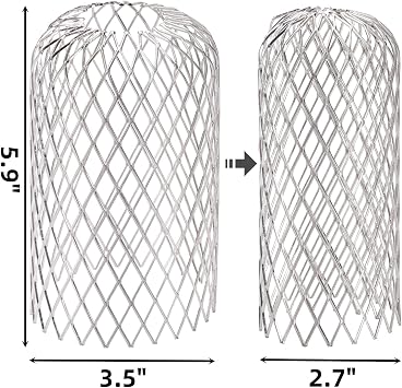 Noamus 12 Pack Downsport Gutter Guards, 3.5 Inch Adjustable Aluminium Filter Strainer, Expandable Leaf Filter Mesh Protector for Preventing Blockage Leaves Debris Drain Net Cover Gardening Tools