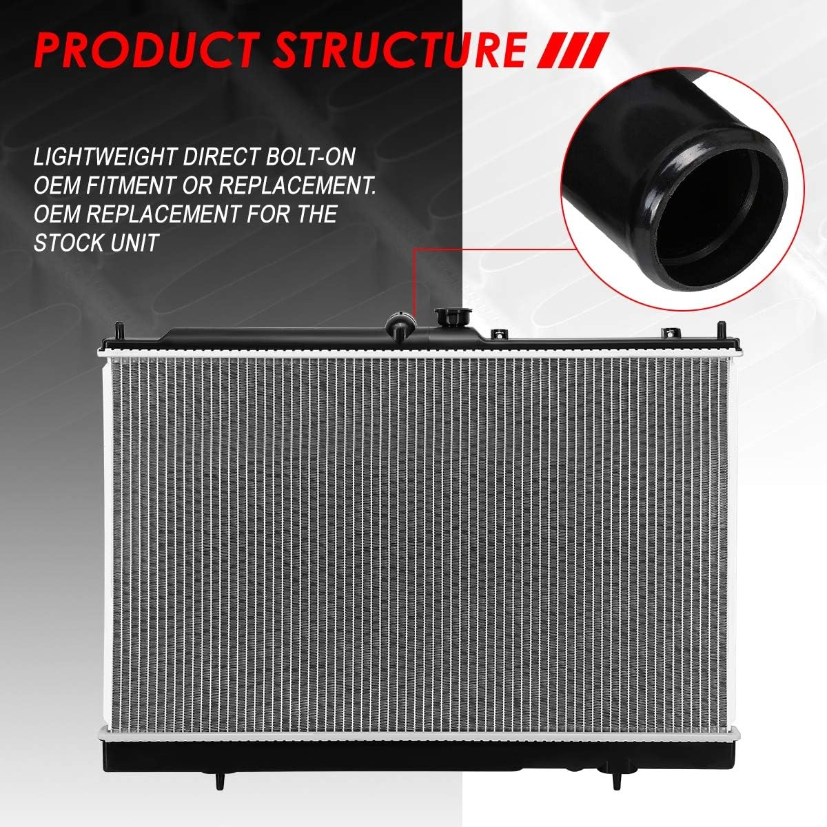 Auto Dynasty Radiator Compatible with 2003-2006 Mitsubishi Outlander 2.4L AT, DPI 2617 Factory Style 1-Row Cooling Radiator, Aluminum Core