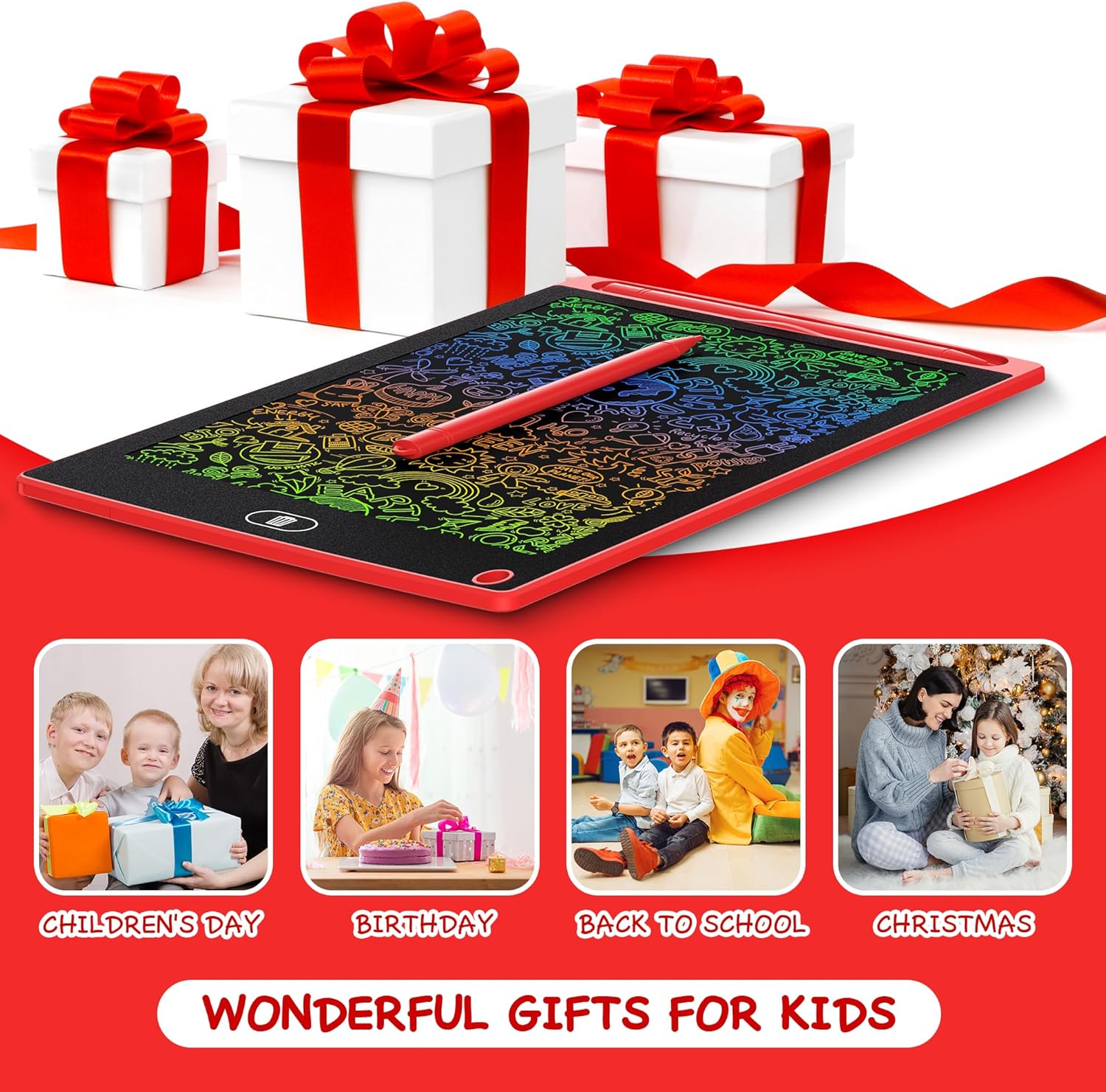 20 Pack 8.5 Inch LCD Writing Tablet for Kids, Reusable Drawing & Writing Board, Classroom Bulk Set for School, Home, Party, Lightweight Erasable Doodle Board for Boys Girls - Image 8