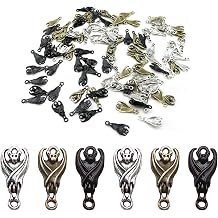 100Pcs Gothic Bat Beads Halloween Metal Alloy Flittermouse Vintage Flying Bat Beads for Bracelets Jewelry Making DIY Keychain