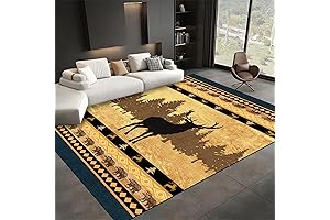 Truly Unique and Exquisite 'Rustic Moose' Area Rug