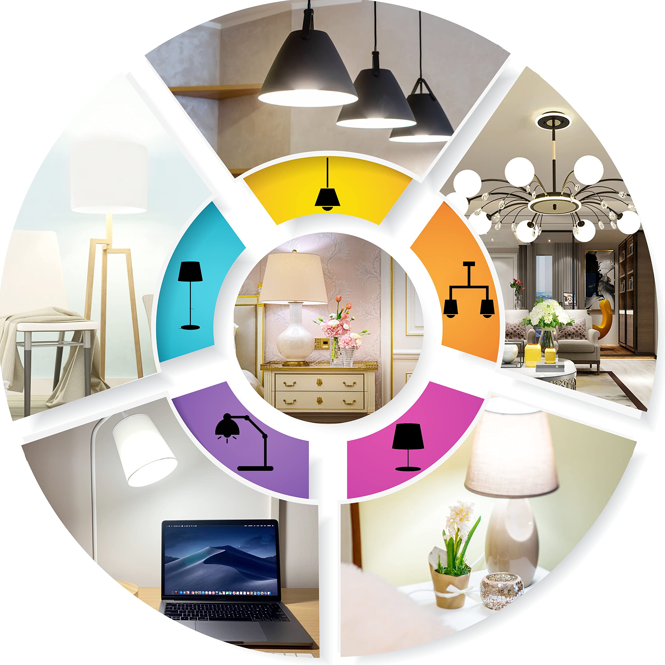 A19 LED Light Bulbs 100 Watt Equivalent HengBo 6500K Daylight White Light Bulb 12W 1200 Lumens Non-Dimmable E26 — view 8