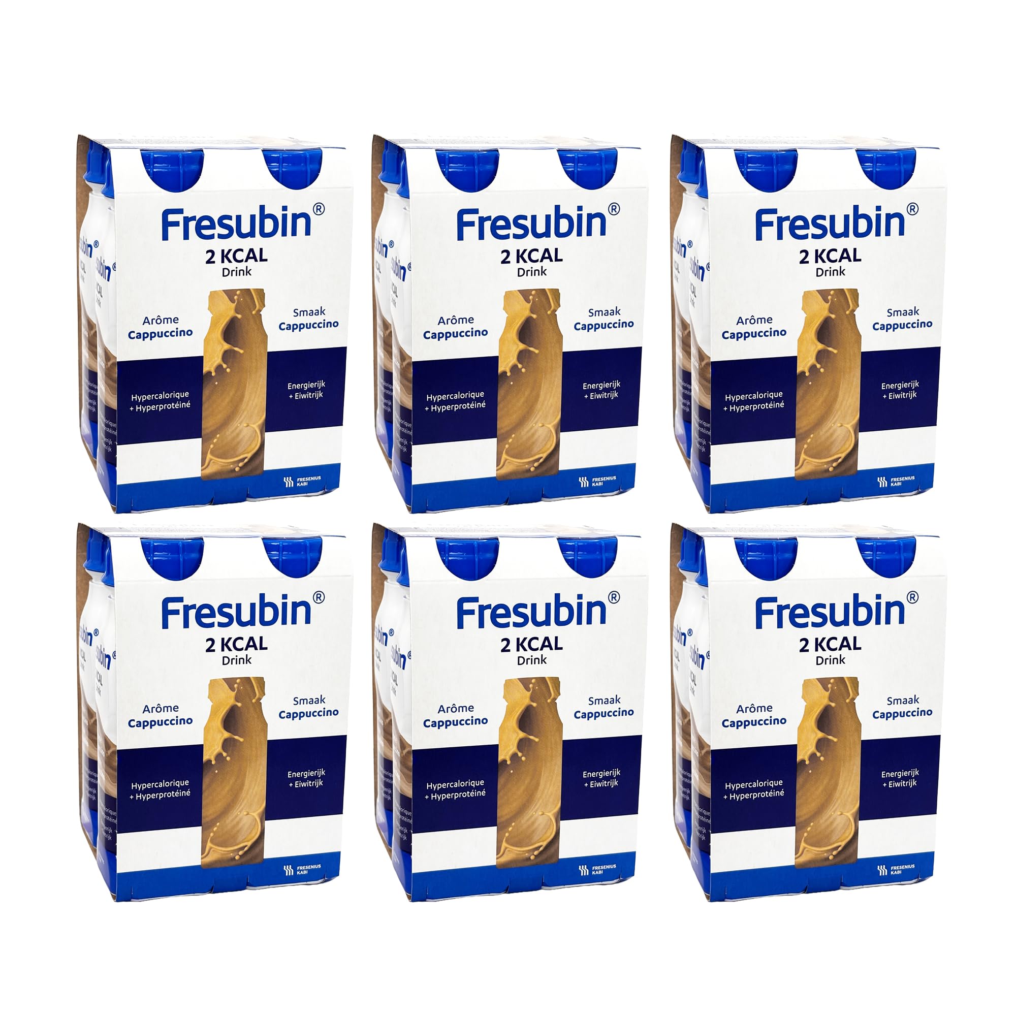 Fresubin 2 KCAL Drink Cappuccino 24x200ml- Hochkalorische Trinknahrung mit 20g Eiweiß (ohne Ballaststoffe) von Fresenius Kabi, 400 kcal pro Flasche, ideal bei Mangelernährung