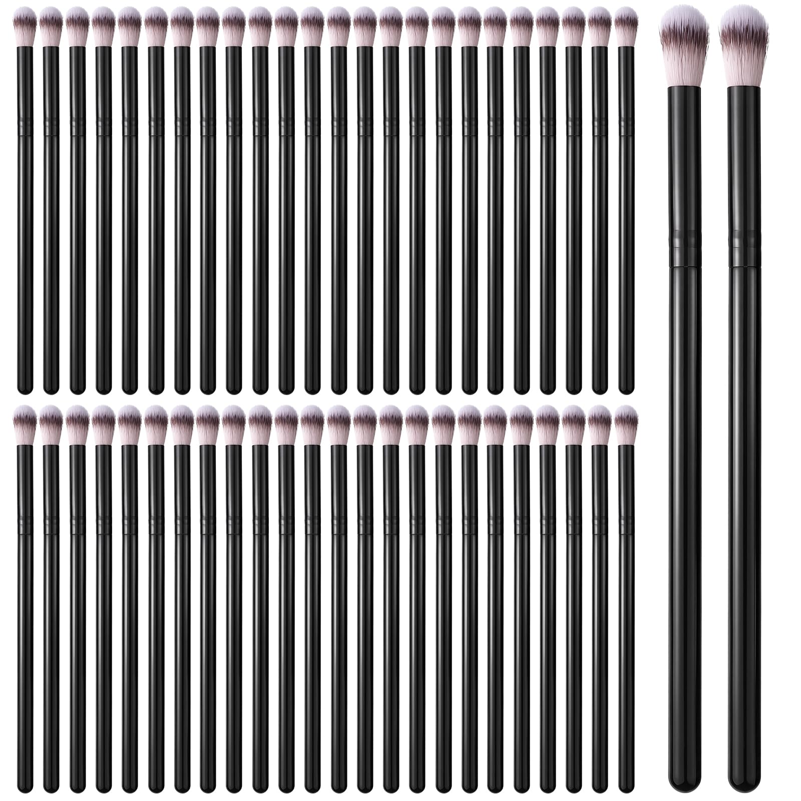 SHENLIU 50 Pcs Lash Shampoo Brushes, Nylon Bristles & Wooden Handle