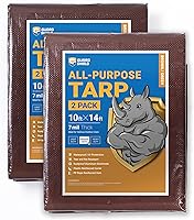 Vista 56 de GUARD SHIELD Lona plateada impermeable de 10 x 12 pies, cubierta de lona de polietileno multiusos de servicio medio, 7 mil