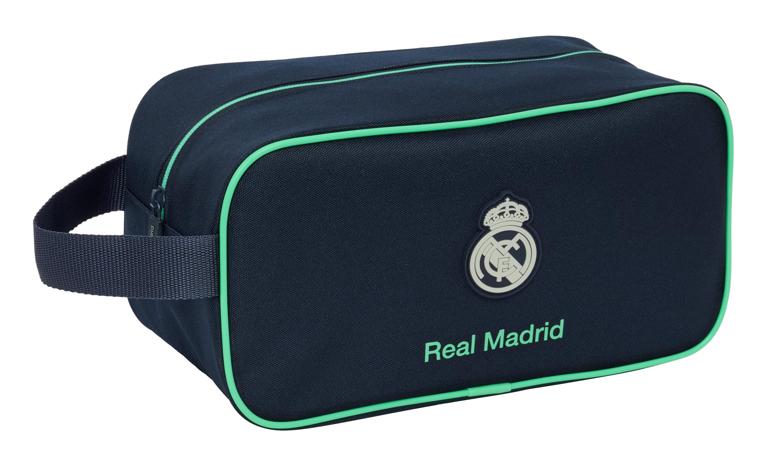 Real Madrid 2ª EQUIPACIÓN 25/26 - Zapatillero Mediano, Multiusos, Portatodo, Deporte, Extraescolares, Fútbol, Cómodo y Versátil, 29x14x15 cm