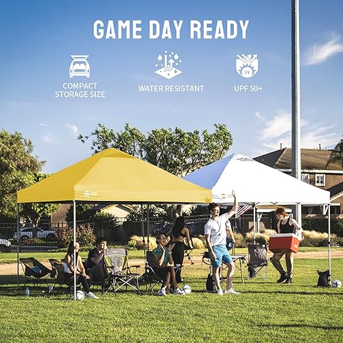 Miniatura 21 de CROWN SHADES - Toldo plegable instantáneo con bolsa de transporte para exteriores, 10 x 10 pies Azul