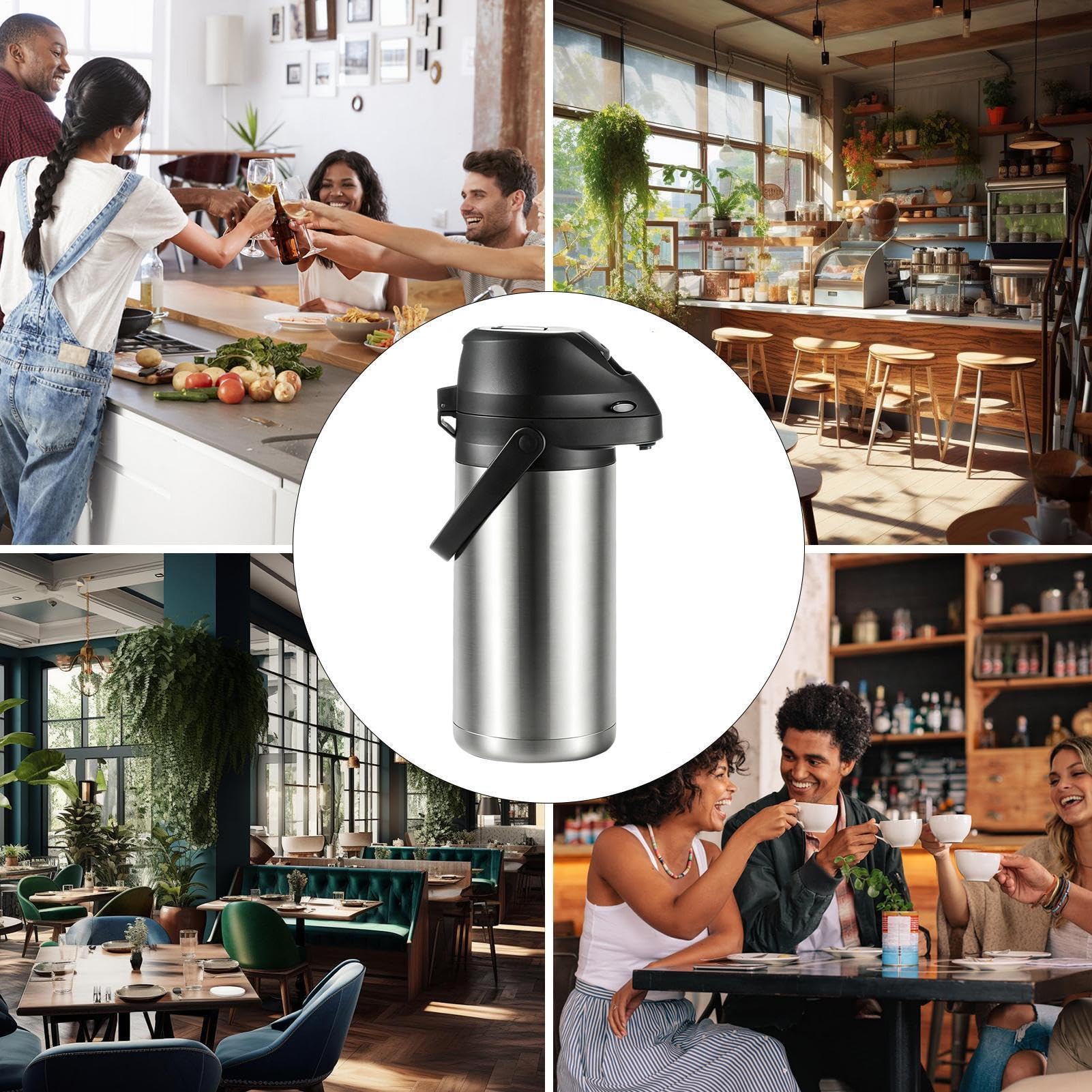 Tumbler per Acqua Tumbler Termico con Apertura a Pulsante e Capacità di | Bicchiere con Coibentazione Sottovuoto per Caffè, Tè, Bevande, Viaggi, Casa, Scuola, Ufficio, Campeggio e
