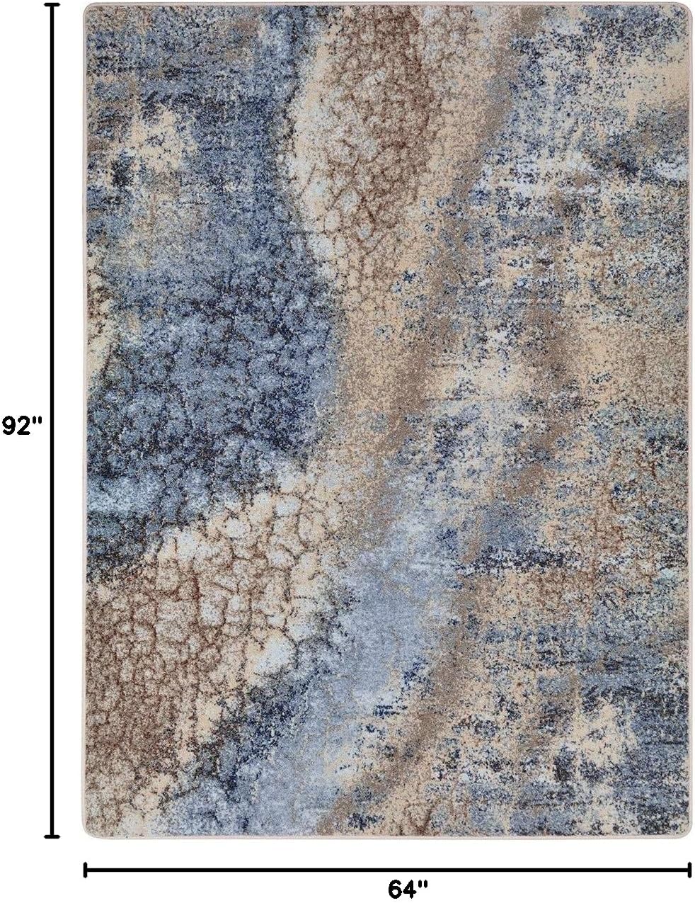 Joy Carpets First Take River Run Area Rug in Color Solitude, 5'4" x 7'8"