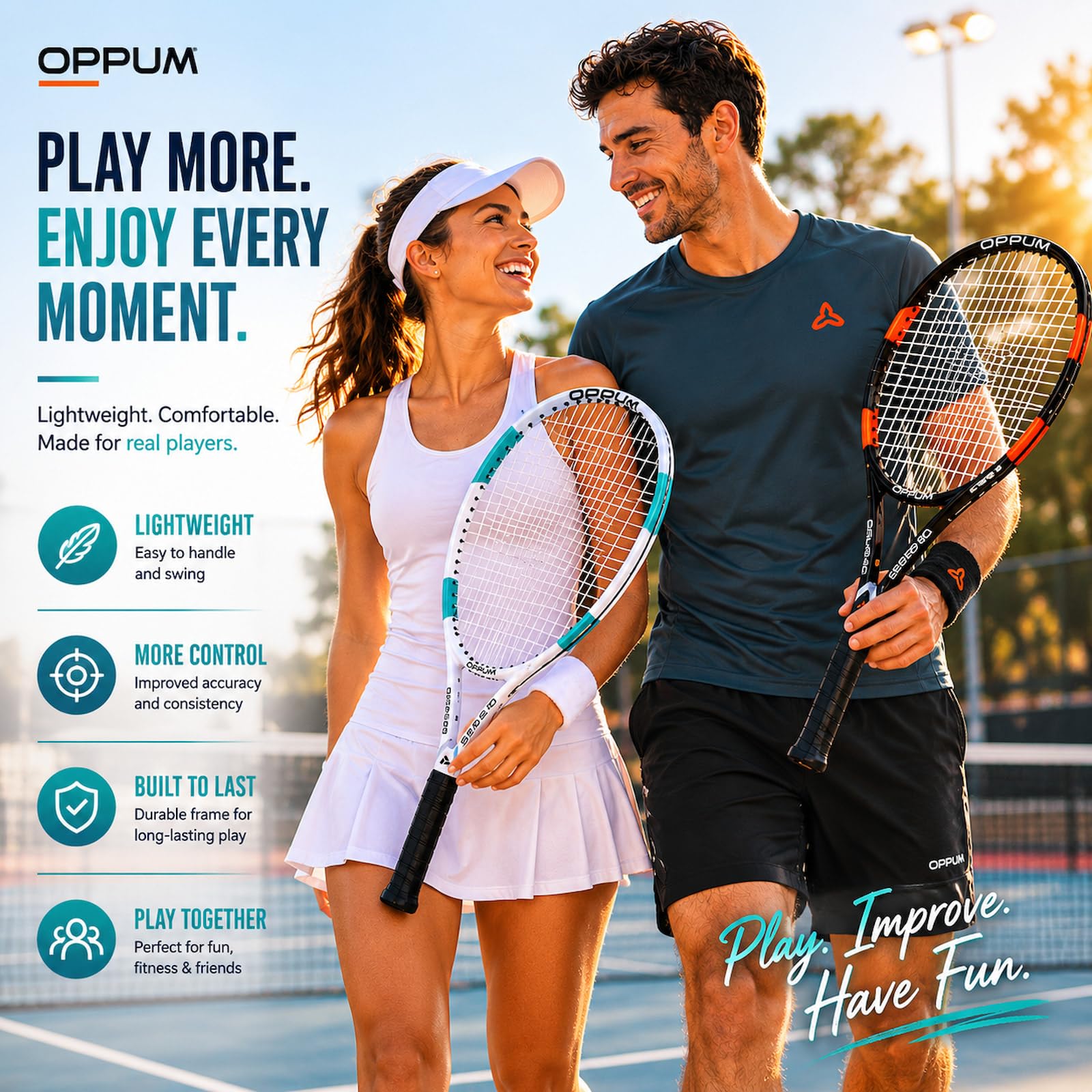 Raquetas de Tenis para 2 Jugadores, 27 Pulgadas, para Estudiantes, Adultos, Mujeres y Hombres, Principiantes, Raquetas de Tenis de Entrenamiento, Agarre de 4 3/8 Pulgadas