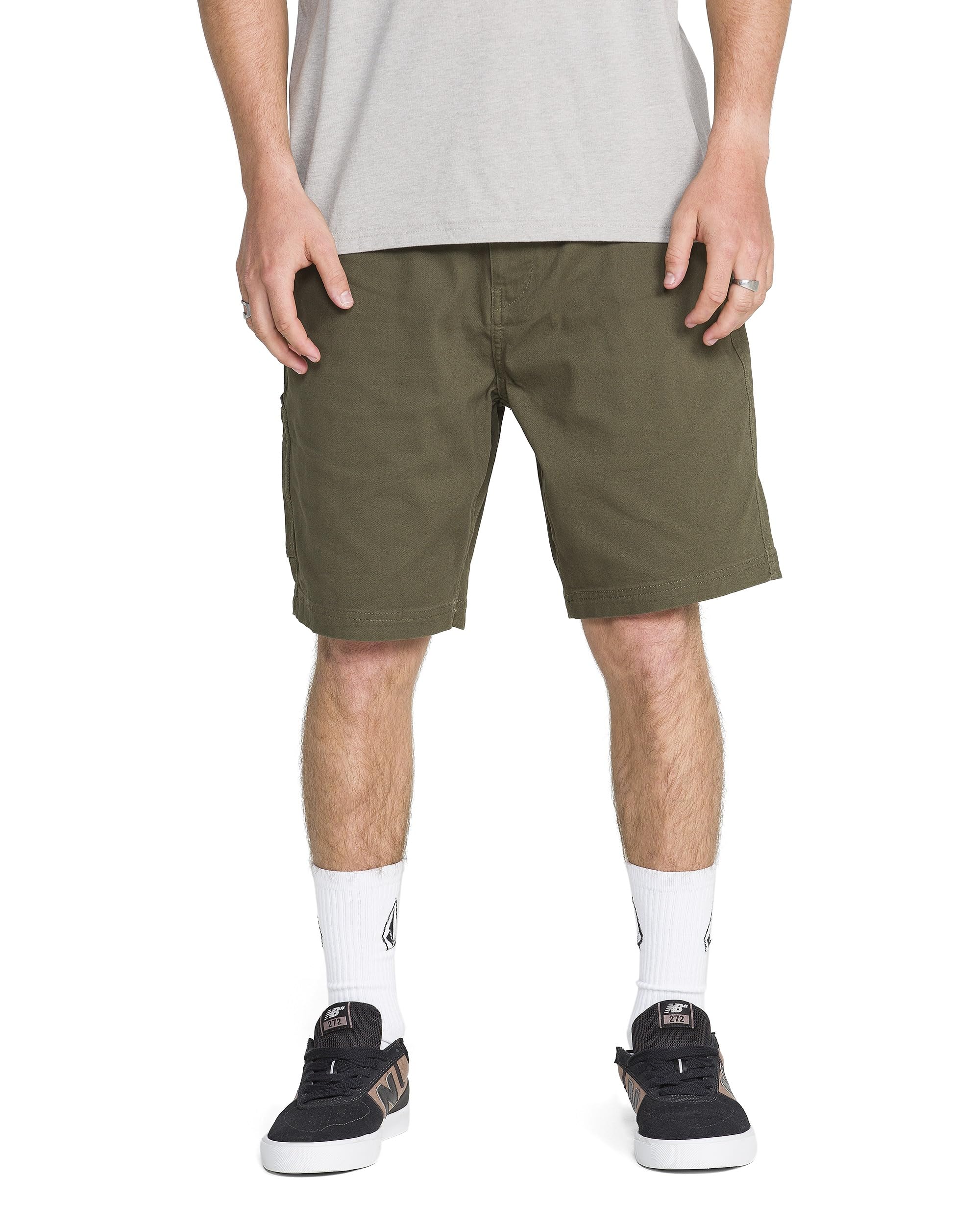 Volcom Men's Tustin Workwear 20" Outseam Durable Cotton Shorts with Utility Cargo Pockets