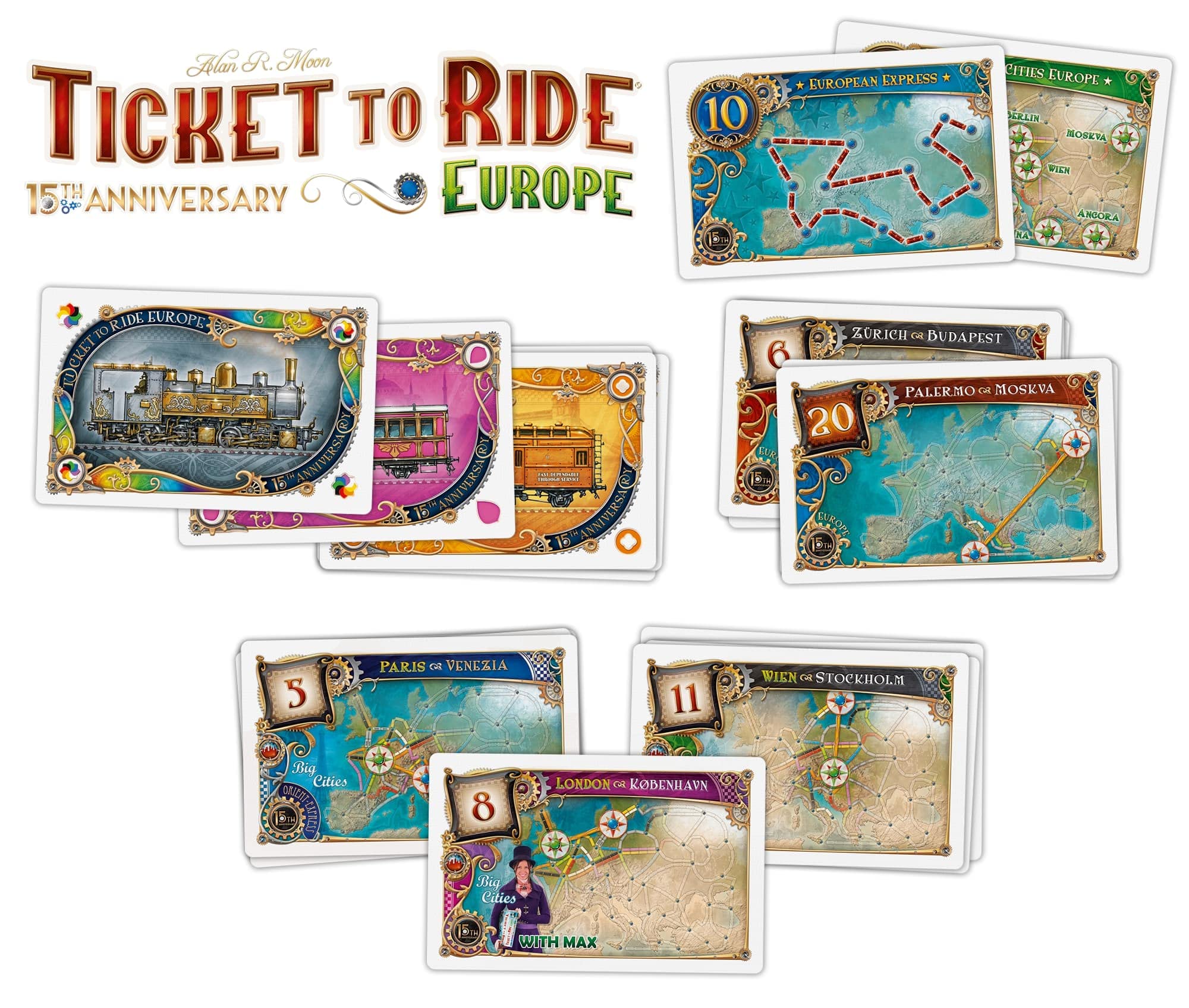 Rebel | Wsiąść do Pociągu: Europa 15 rocznica (edycja polska) Gra Planszowa | Dla dzieci i dorosłych | Rodzinna | Wiek 8+