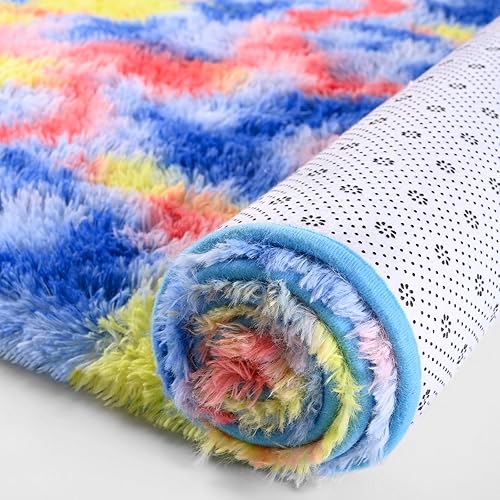 Vista 74 de JUNOVO - Alfombras de área ultra suaves de 3 x 5 pies, alfombras esponjosas para dormitorio, niños, niñas, bebés, sala de estar, suelo, cuarto