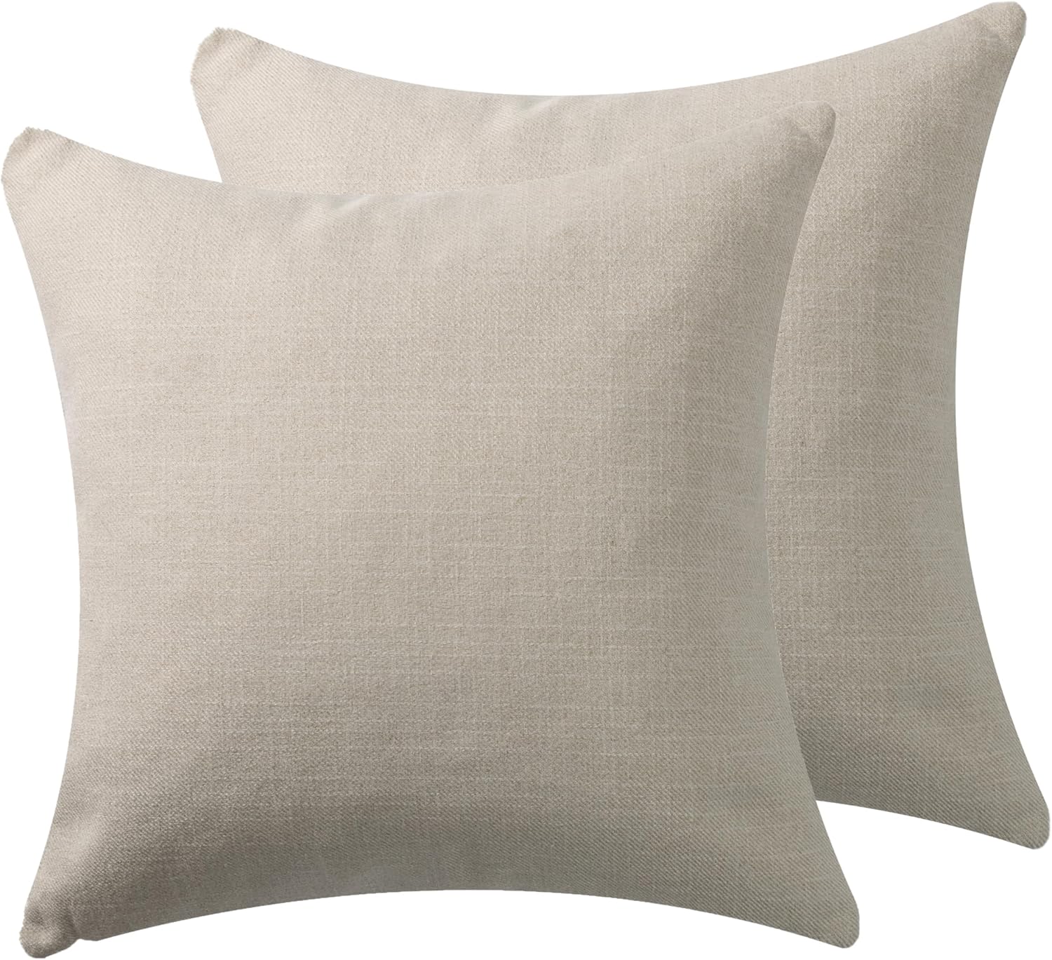 Throw Couch Pillow with Insert 18x18 Inches Set of 2 Square, Cute Modern Home Fall Decor for Living Room Sofa Bed Cushion Accent Case, Anthropologie Style Home Decor (Agate Gray #P2-15)