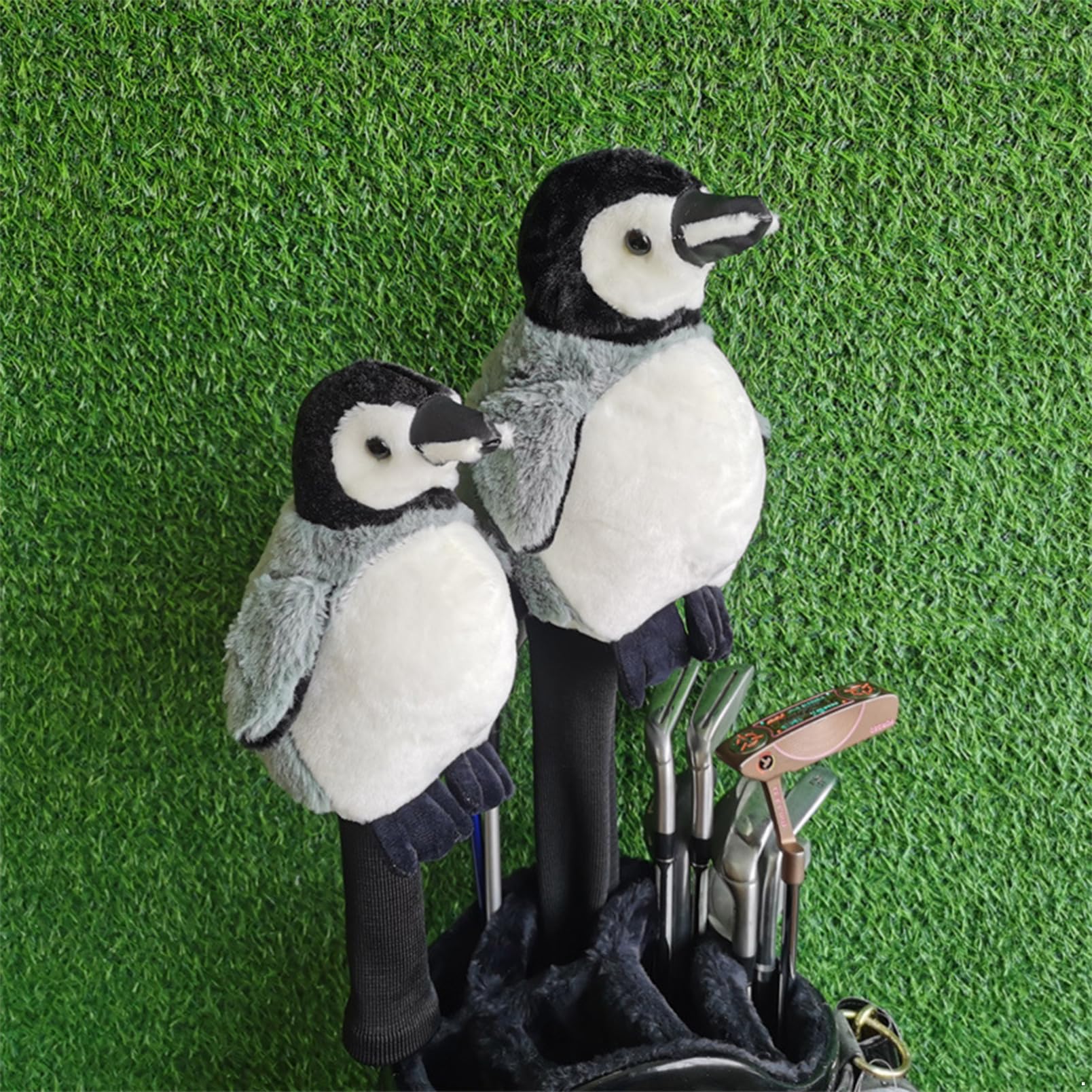 dPois Protector de Cabezal para Palo de Golf Estilo Pingüino Funda Suave para Madera Accesorio Deportivo